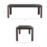 Kona Dark Brown 87 Inch Outdoor Teak Wood Dining Table