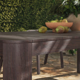 Kona Dark Brown 87 Inch Outdoor Teak Wood Dining Table