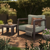 Kona Dark Brown Ash 3-Piece Outdoor Teak Wood Furniture Set