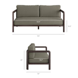 Kona Dark Brown Ash 4-Piece Outdoor Teak Wood Furniture Set