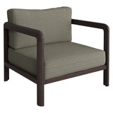 Kona Dark Brown Ash Outdoor Teak Wood Armchair