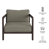 Kona Dark Brown Ash Outdoor Teak Wood Armchair
