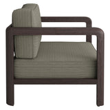 Kona Dark Brown Ash Outdoor Teak Wood Armchair