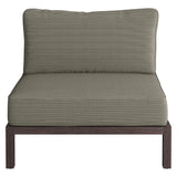 Kona Dark Brown Ash Outdoor Teak Wood Armless Modular Chair