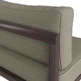 Kona Dark Brown Ash Outdoor Teak Wood Armless Modular Chair