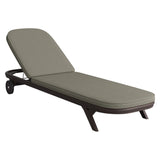 Kona Dark Brown Ash Outdoor Teak Wood Chaise Lounge Chair