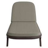 Kona Dark Brown Ash Outdoor Teak Wood Chaise Lounge Chair
