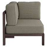 Kona Dark Brown Ash Outdoor Teak Wood Corner Modular Chair