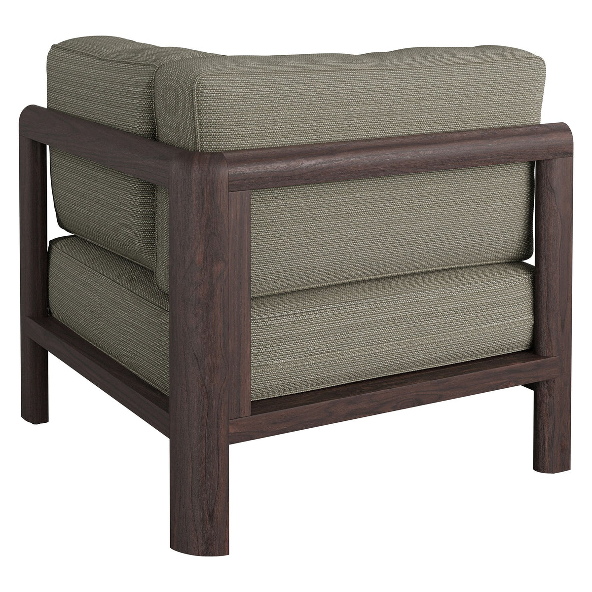 Kona Dark Brown Ash Outdoor Teak Wood Corner Modular Chair