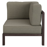 Kona Dark Brown Ash Outdoor Teak Wood Corner Modular Chair