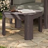 Kona Dark Brown Outdoor Teak Wood Side Table