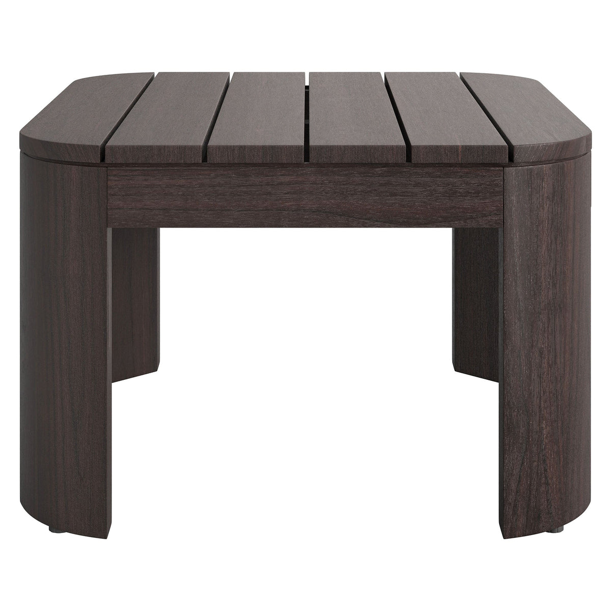 Kona Dark Brown Outdoor Teak Wood Side Table