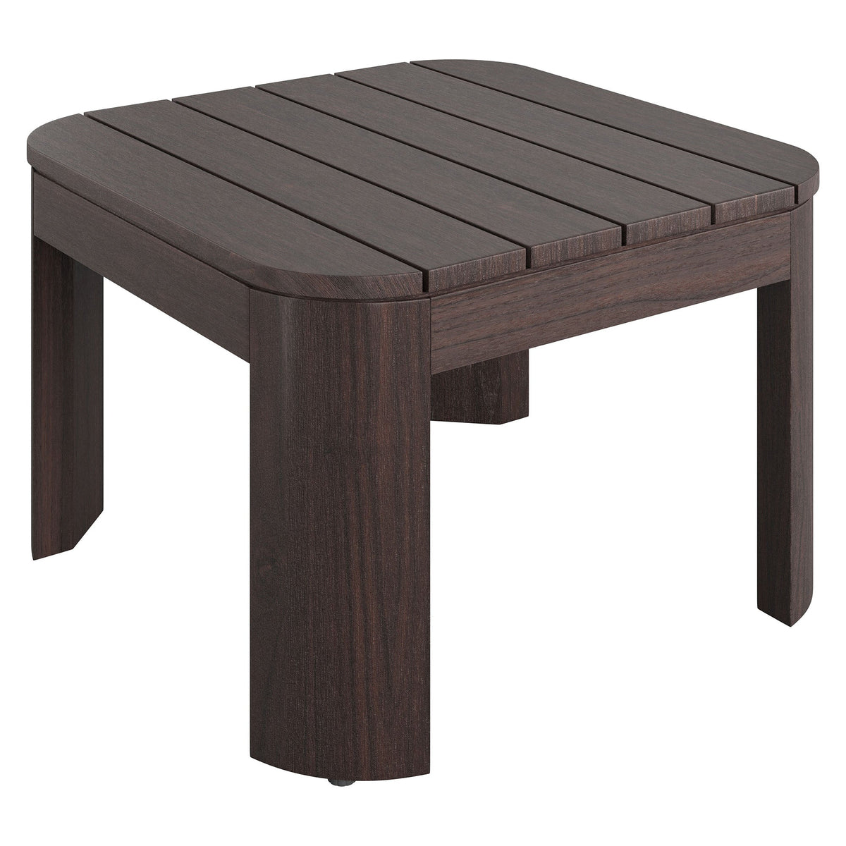 Kona Dark Brown Outdoor Teak Wood Side Table