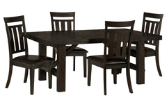 Kona Grove Brown Dining Dining Table w/ 4 Slatback Chairs - Ornate Home