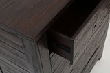 Kona Grove Dark Brown 5 Drawers and 1 Cabinet Chest - Ornate Home