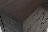 Kona Grove Dark Brown 5 Drawers and 1 Cabinet Chest - Ornate Home