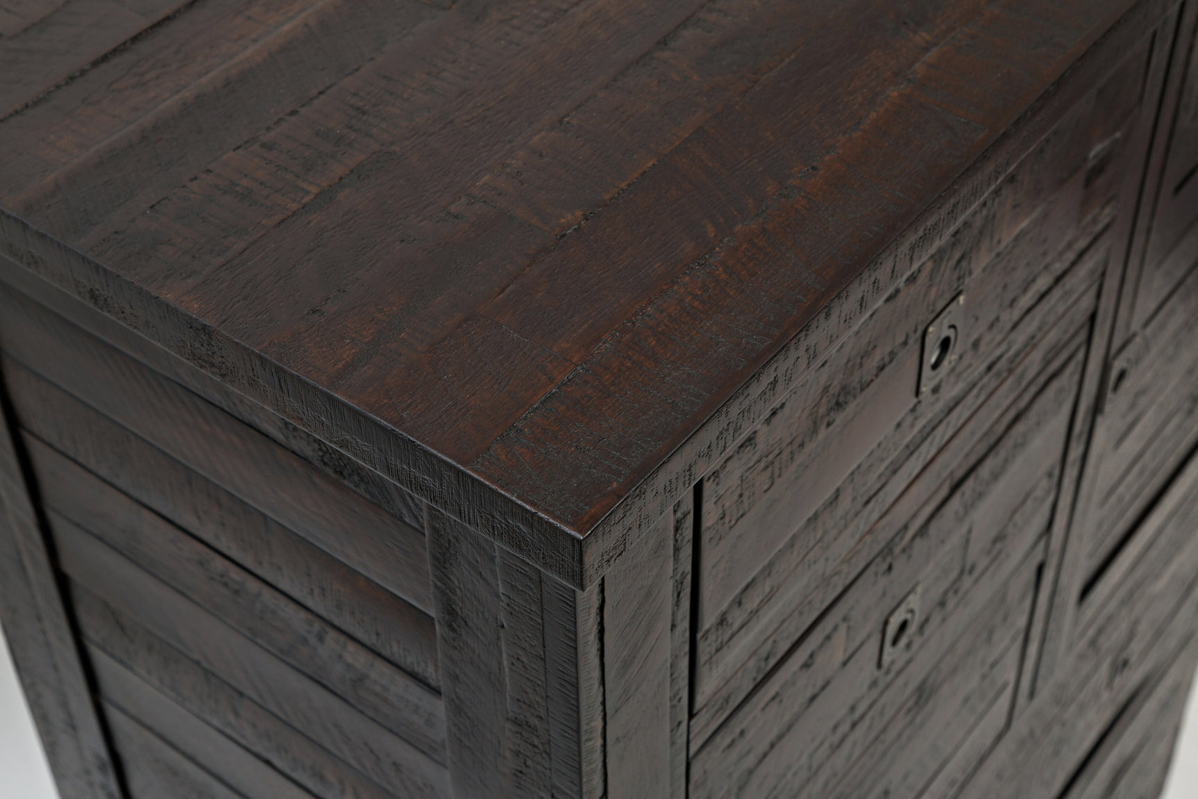 Kona Grove Dark Brown 5 Drawers and 1 Cabinet Chest - Ornate Home