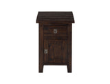 Kona Grove Dark Brown Cabinet Chairside Table - Ornate Home