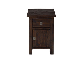 Kona Grove Dark Brown Cabinet Chairside Table - Ornate Home