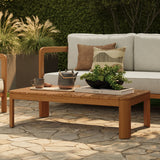 Kona Natural 47 Inch Outdoor Teak Wood Coffee Table - Ornate Home