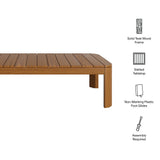 Kona Natural 47 Inch Outdoor Teak Wood Coffee Table - Ornate Home