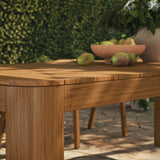Kona Natural 87 Inch Outdoor Teak Wood Dining Table