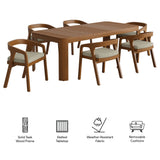 Kona Natural Sand 7-Piece Outdoor Teak Wood Dining Set