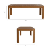 Kona Natural Sand 7-Piece Outdoor Teak Wood Dining Set