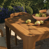 Kona Natural Sand 7-Piece Outdoor Teak Wood Dining Set