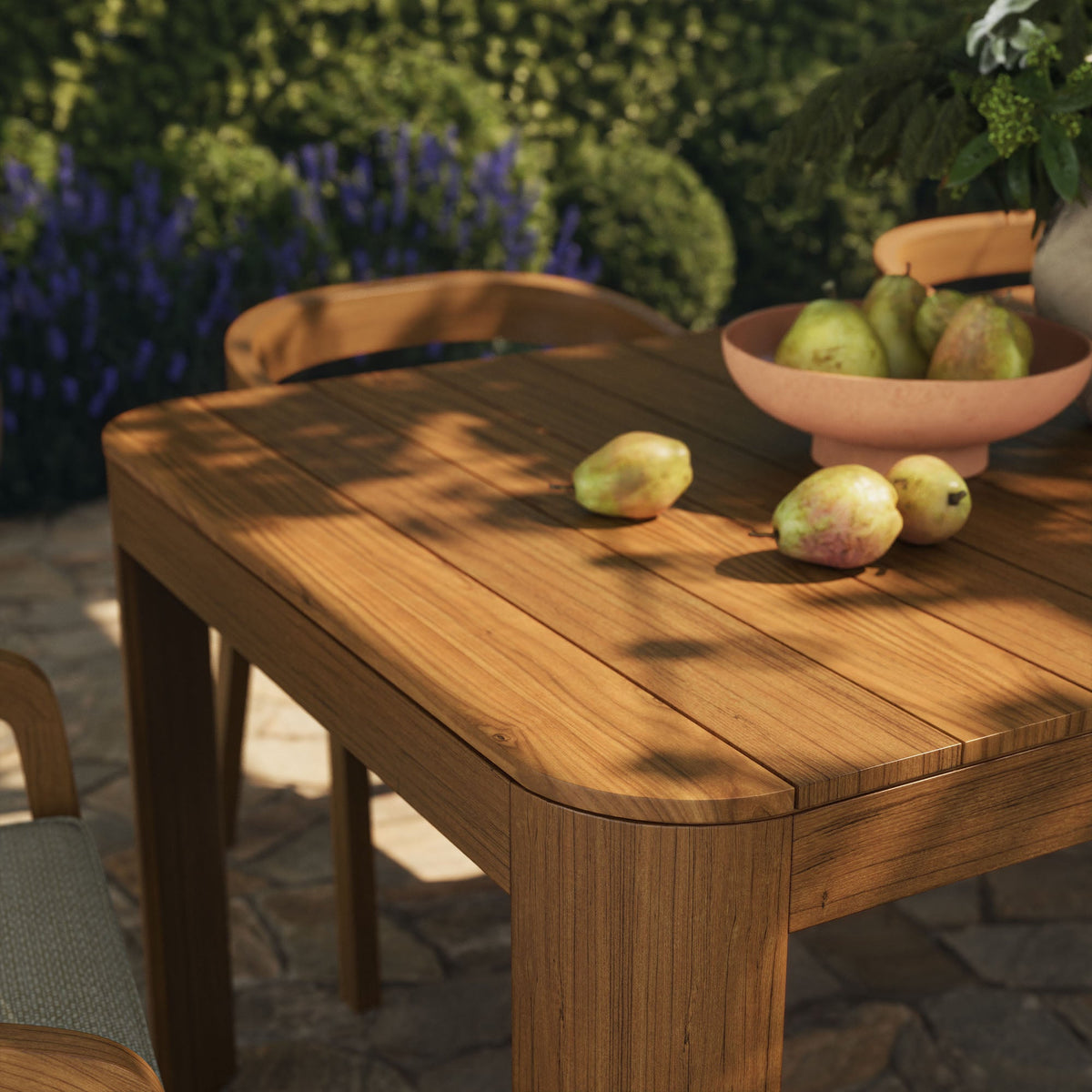 Kona Natural Sand 7-Piece Outdoor Teak Wood Dining Set