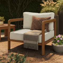 Kona Natural Sand Outdoor Teak Wood Armchair