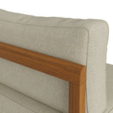 Kona Natural Sand Outdoor Teak Wood Armless Modular Chair - Ornate Home