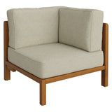 Kona Natural Sand Outdoor Teak Wood Corner Modular Chair