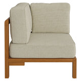 Kona Natural Sand Outdoor Teak Wood Corner Modular Chair