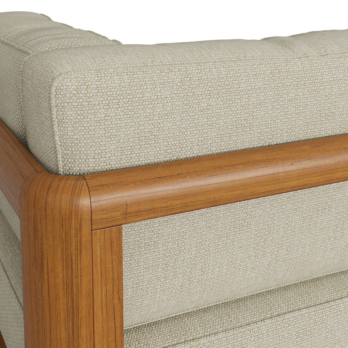 Kona Natural Sand Outdoor Teak Wood Corner Modular Chair