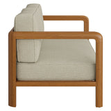 Kona Natural Sand Outdoor Teak Wood Loveseat