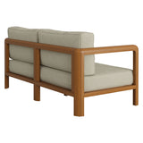 Kona Natural Sand Outdoor Teak Wood Loveseat
