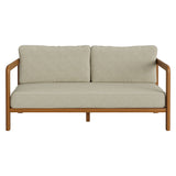 Kona Natural Sand Outdoor Teak Wood Loveseat