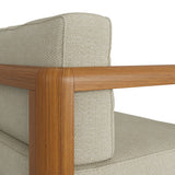 Kona Natural Sand Outdoor Teak Wood Loveseat