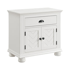 Kona White 1-Drawer Nightstand - Ornate Home