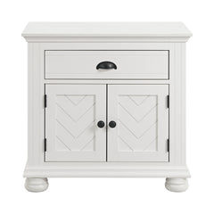 Kona White 1-Drawer Nightstand - Ornate Home