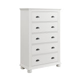 Kona White 3-Piece King Panel Bedroom Set - Ornate Home