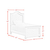 Kona White 3-Piece Twin Panel Bedroom Set