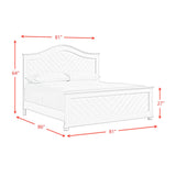 Kona White 4-Piece King Bedroom Set with 2 Nightstands & Chest - Ornate Home