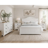 Kona White 4-Piece King Bedroom Set with 2 Nightstands & Dresser - Ornate Home