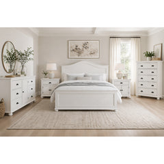 Kona White 5-Piece King Bedroom Set - Ornate Home