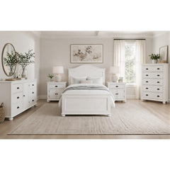 Kona White 5-Piece Queen Bedroom Set - Ornate Home