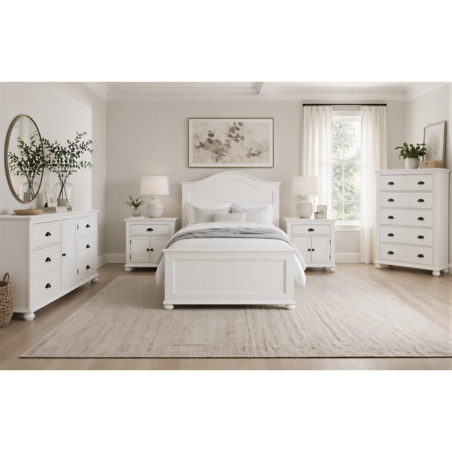 Kona White 5-Piece Queen Bedroom Set - Ornate Home