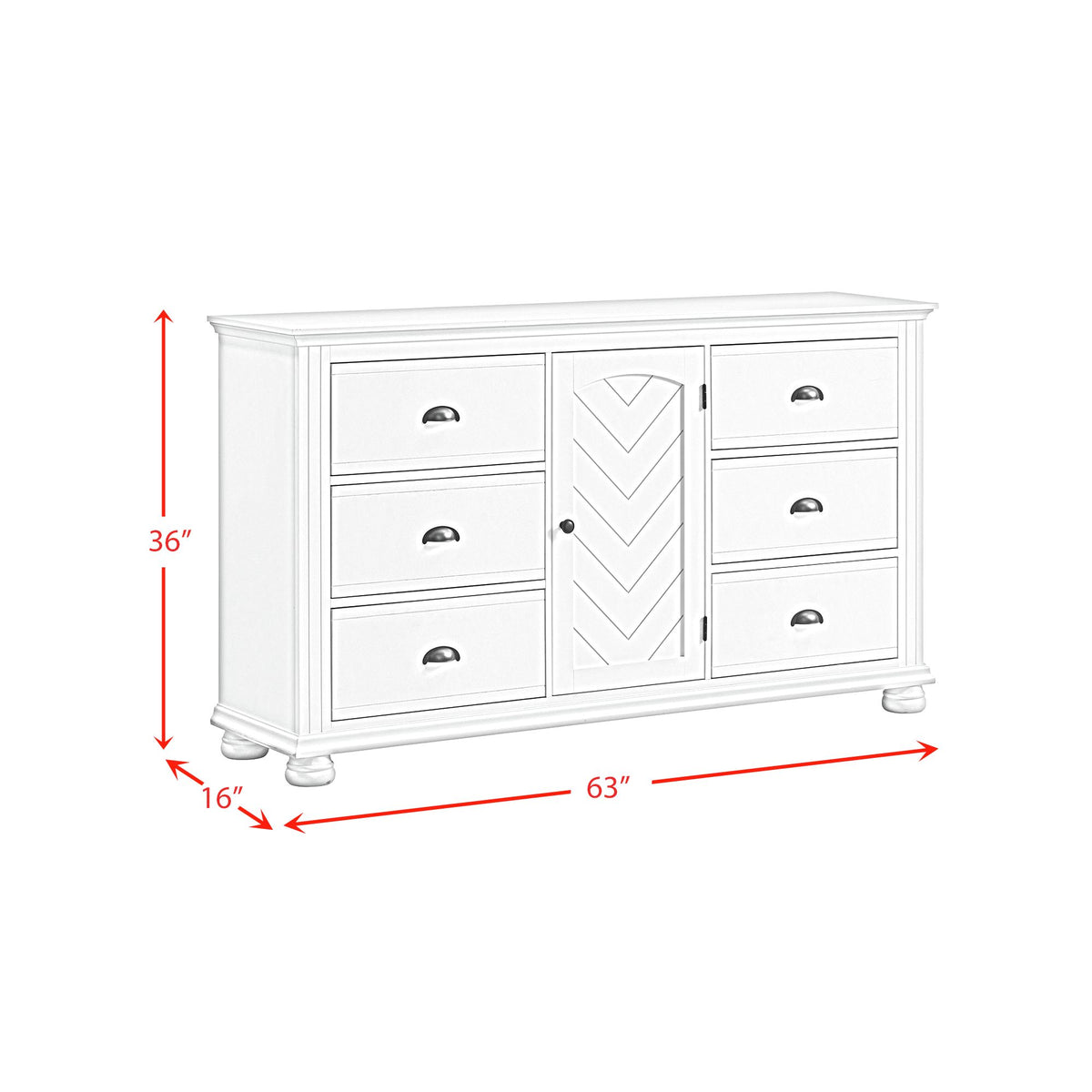 Kona White 5-Piece Queen Bedroom Set - Ornate Home
