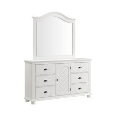Kona White 5-Piece Twin Panel Bedroom Set